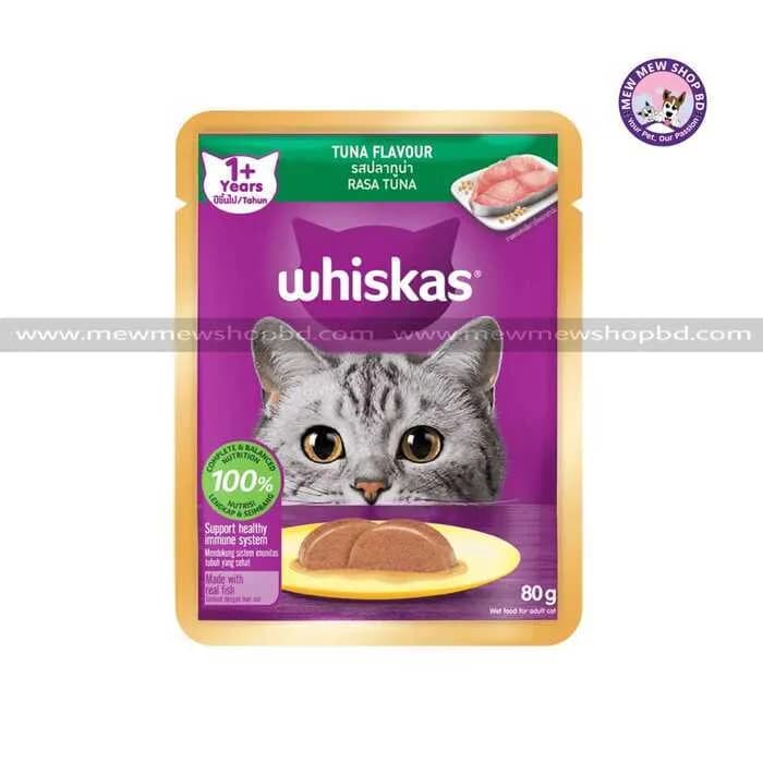 Whiskas Pouch Adult Tuna Cat Food 80g