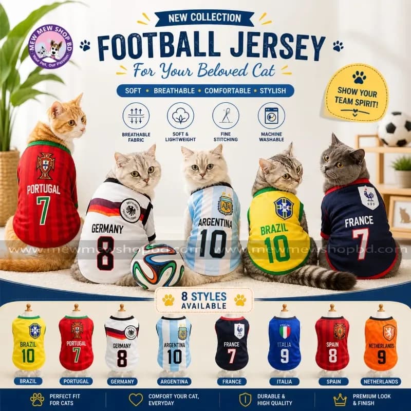 Pet Cat Sleeveless Football Team Jersey Dress / Tshirts ( No Exchange)